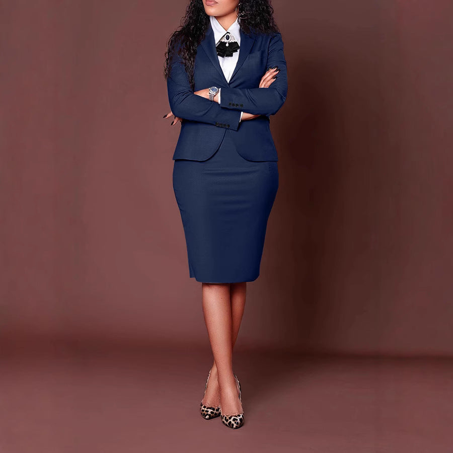 Business Long Sleeve Suit Hip Skirt Suit