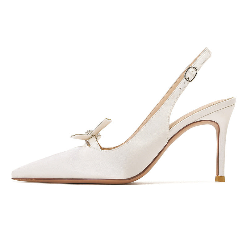 Pointed Toe Bow High Heels