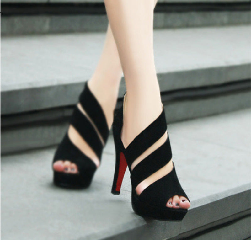 summer high heels waterproof platform