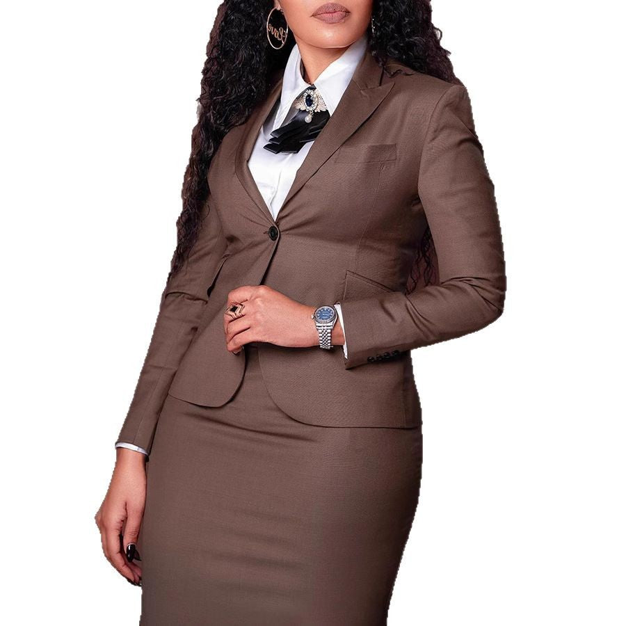 Business Long Sleeve Suit Hip Skirt Suit