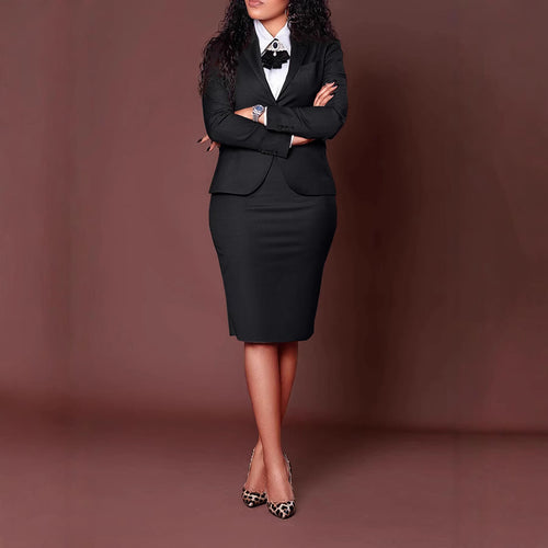 Business Long Sleeve Suit Hip Skirt Suit