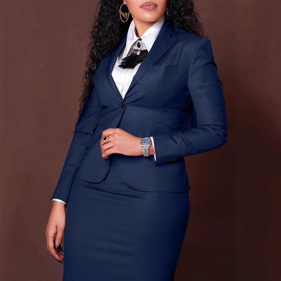 Business Long Sleeve Suit Hip Skirt Suit