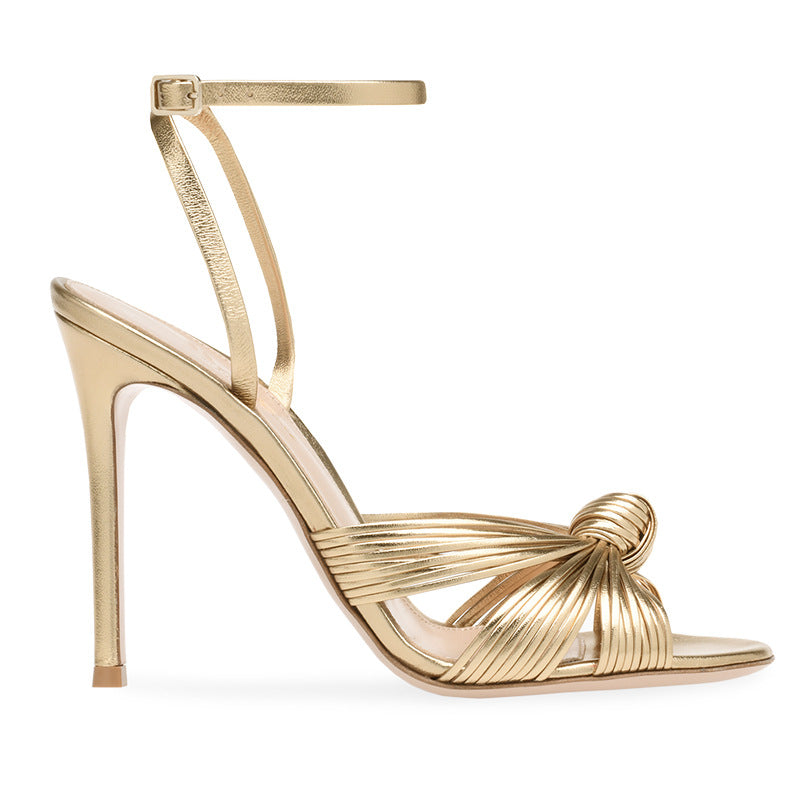 Light Gold PU Stiletto Heels